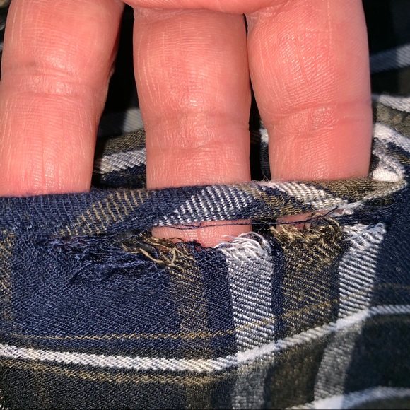 Anthropologie Navy Flannel Floral Print Shirt XL - Picture 8 of 8